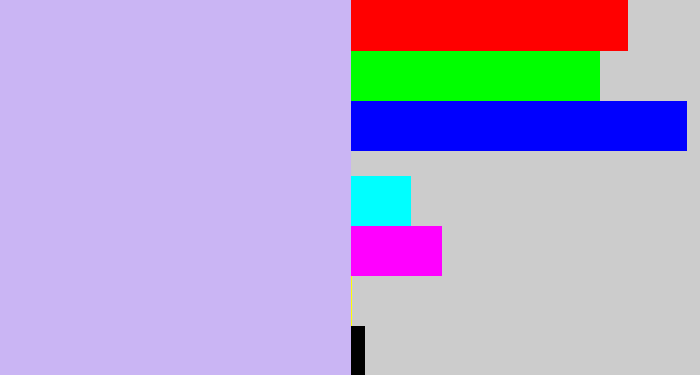 Hex color #cab5f4 - pale violet