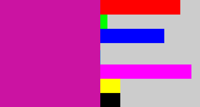 Hex color #cb13a2 - barney