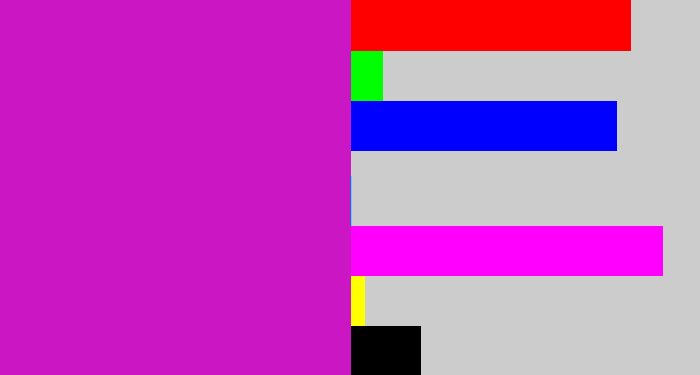 Hex color #cb17c3 - purple/pink