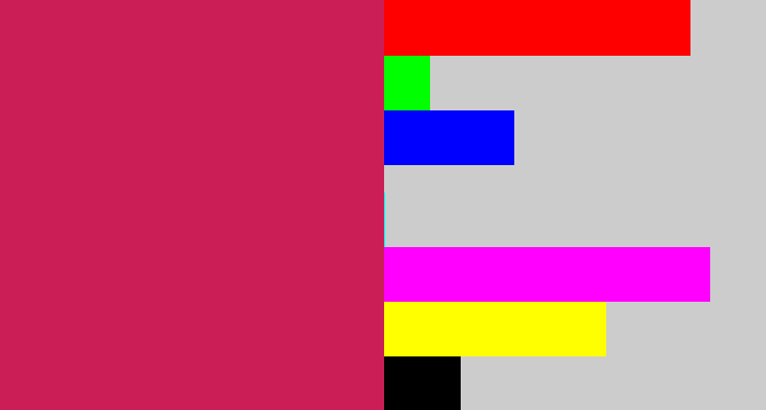 Hex color #cb1e56 - lipstick