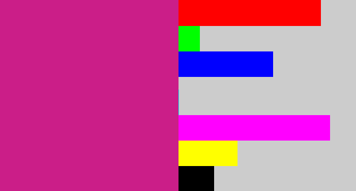 Hex color #cb1e88 - magenta