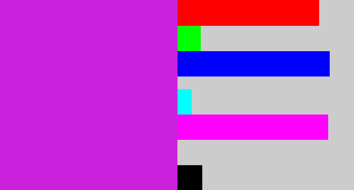 Hex color #cb21dc - purple/pink