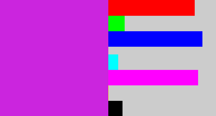 Hex color #cb25de - purple/pink