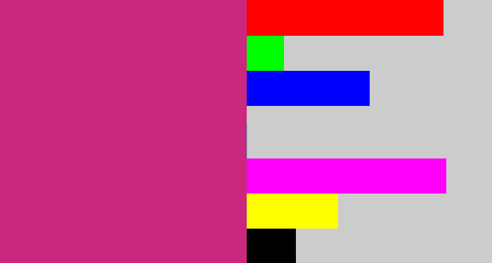 Hex color #cb277f - dark pink