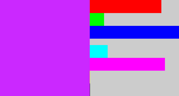 Hex color #cb28ff - neon purple