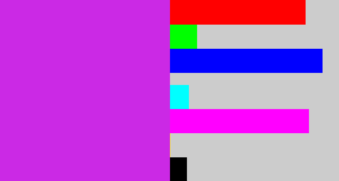 Hex color #cb29e5 - purple/pink