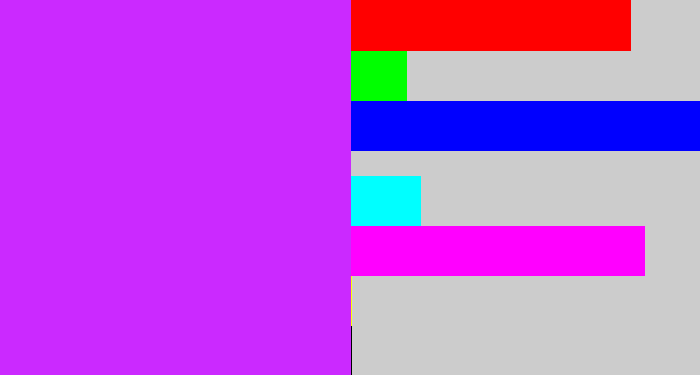 Hex color #cb29ff - neon purple