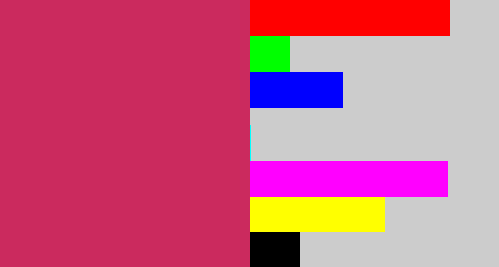 Hex color #cb2a5e - dark pink