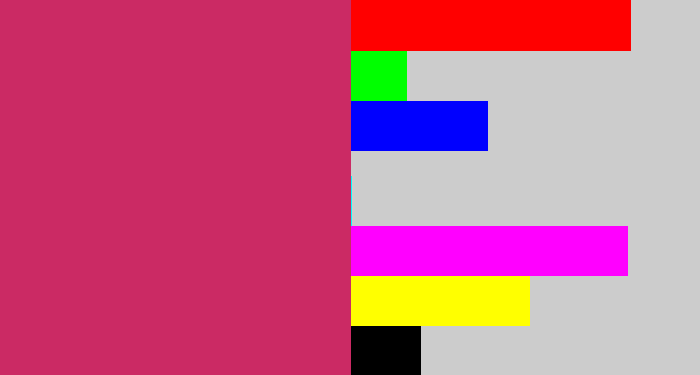 Hex color #cb2a64 - dark pink