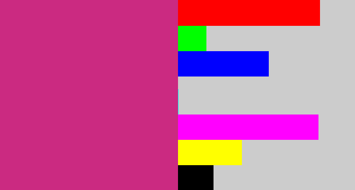Hex color #cb2a81 - dark pink