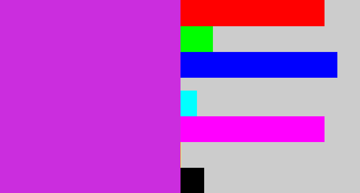 Hex color #cb2dde - purple/pink
