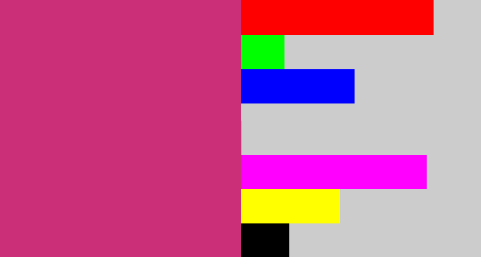 Hex color #cb2f77 - dark pink