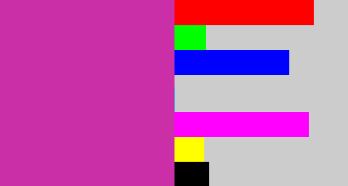 Hex color #cb2fa8 - purpley pink