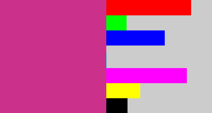 Hex color #cb318b - darkish pink