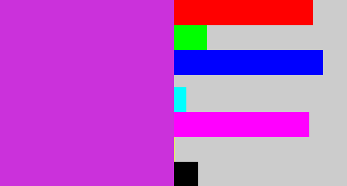 Hex color #cb31db - purple/pink