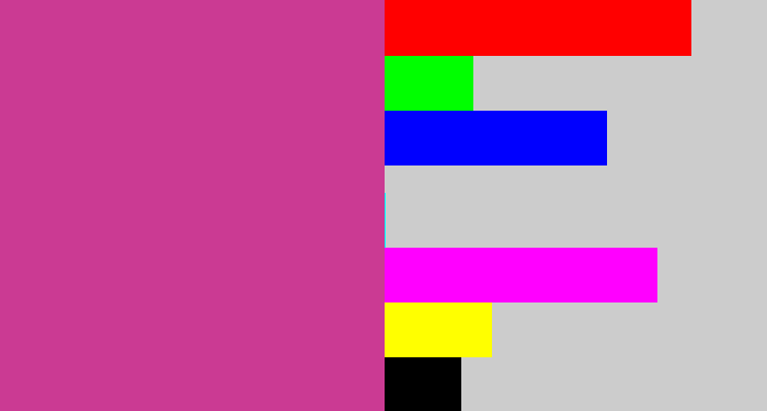 Hex color #cb3a93 - darkish pink