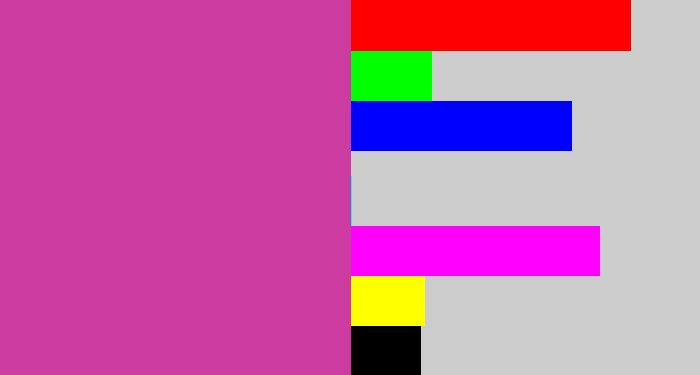 Hex color #cb3ba0 - purpley pink