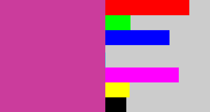 Hex color #cb3c9c - purpley pink