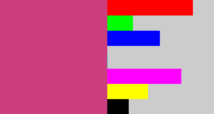 Hex color #cb3e7e - darkish pink