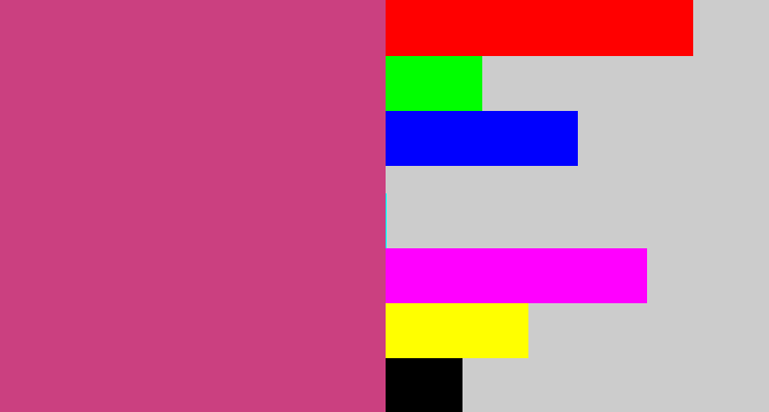Hex color #cb4080 - darkish pink