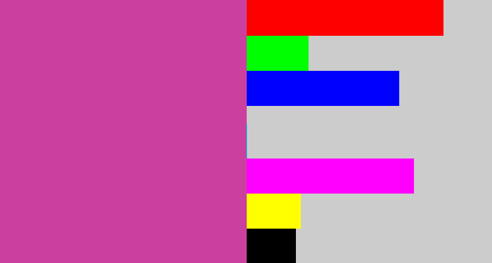 Hex color #cb409f - purpley pink
