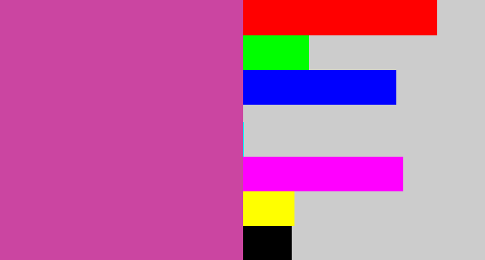 Hex color #cb45a1 - purpley pink