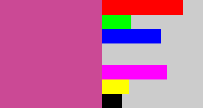 Hex color #cb4995 - darkish pink