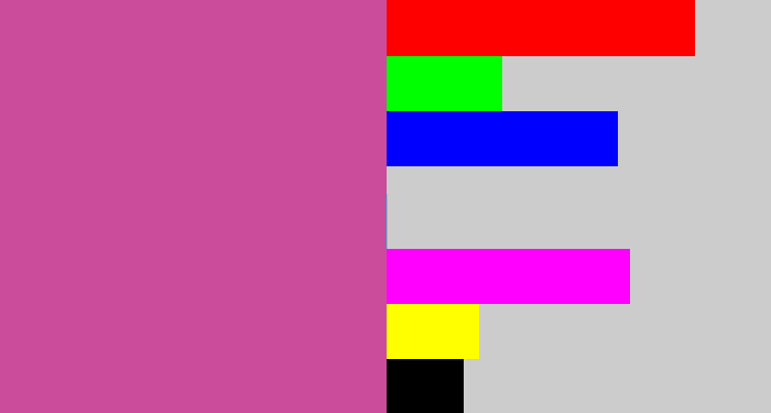 Hex color #cb4c9a - purplish pink