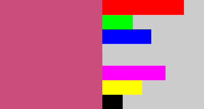 Hex color #cb4d7b - darkish pink