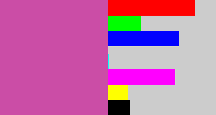 Hex color #cb4da6 - purplish pink