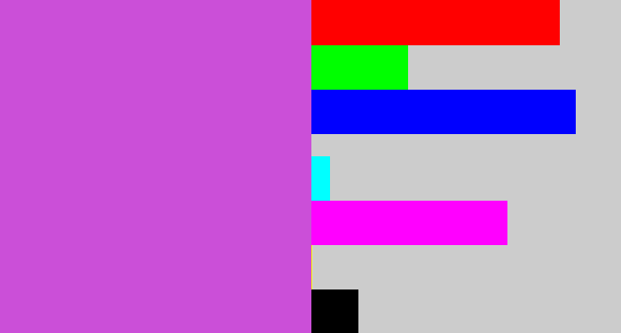 Hex color #cb4fd8 - pinkish purple