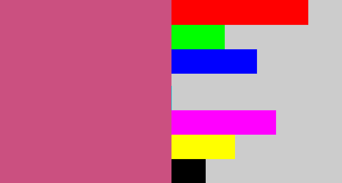 Hex color #cb5080 - darkish pink