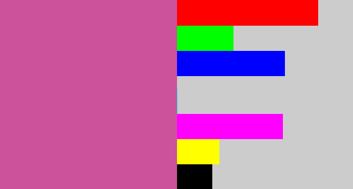 Hex color #cb529b - purplish pink