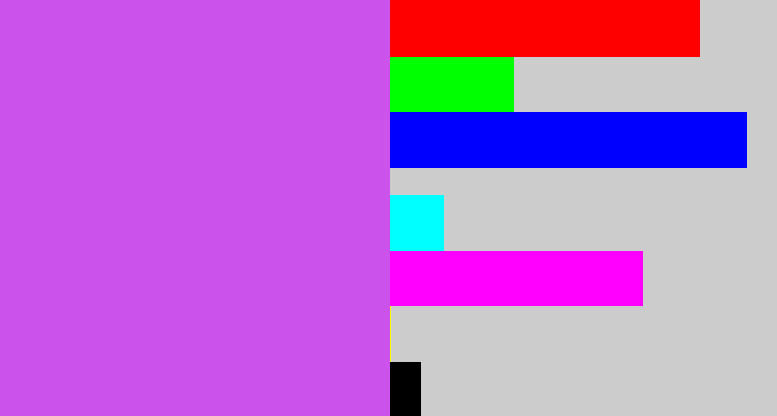 Hex color #cb52eb - heliotrope