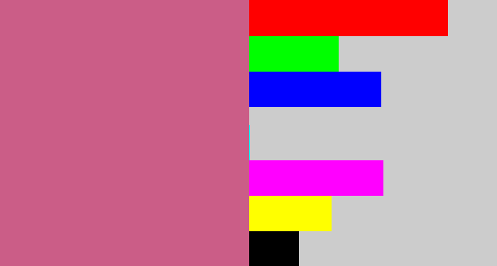 Hex color #cb5d87 - pinkish