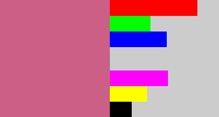 Hex color #cb5f85 - pinkish