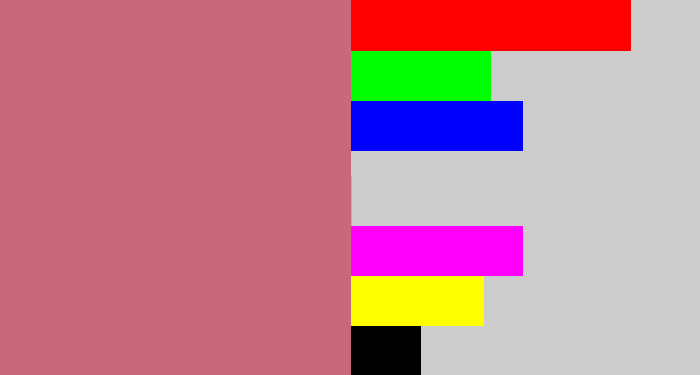 Hex color #cb677d - pinkish