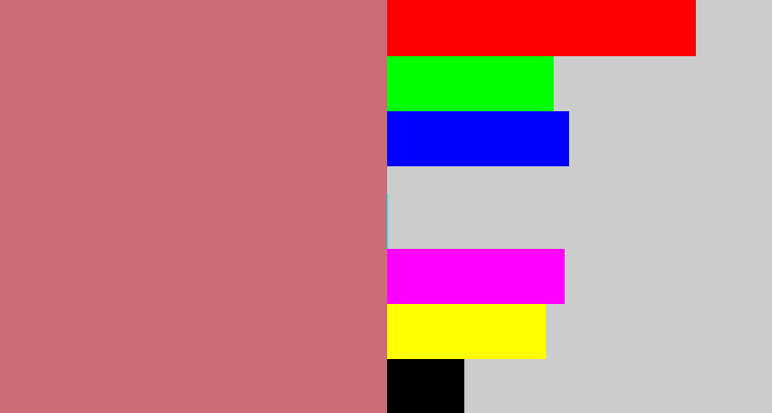Hex color #cb6d78 - pinkish