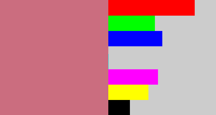 Hex color #cb6d7f - pinkish