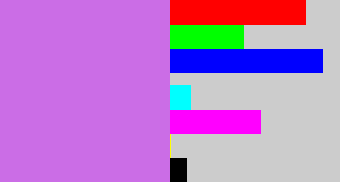 Hex color #cb6de6 - light purple