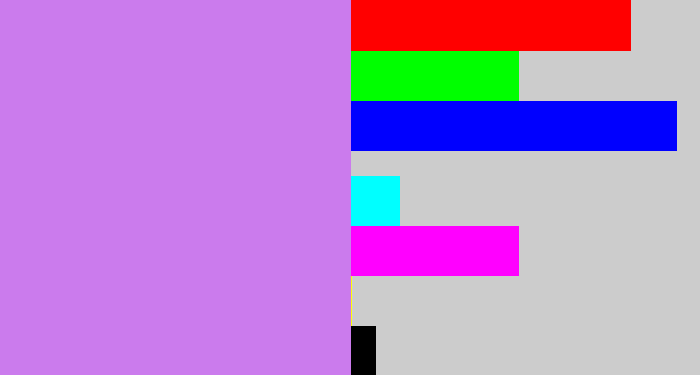 Hex color #cb7bed - light purple