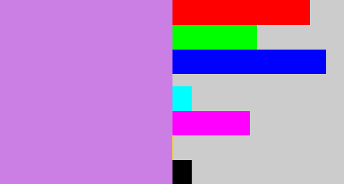 Hex color #cb7ee4 - light purple