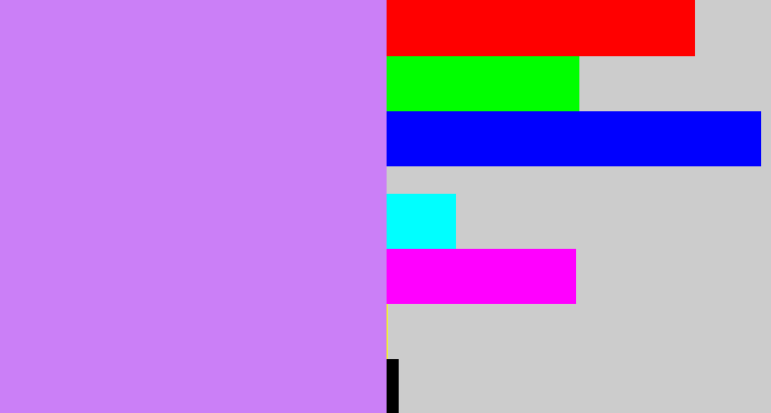 Hex color #cb7ff7 - light purple