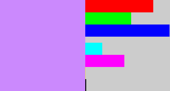 Hex color #cb89fd - liliac