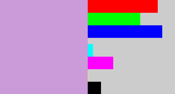 Hex color #cb9ad9 - pale purple