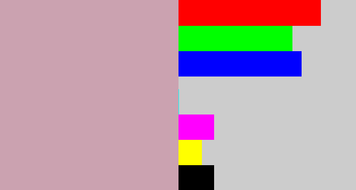 Hex color #cba2b0 - pinkish grey