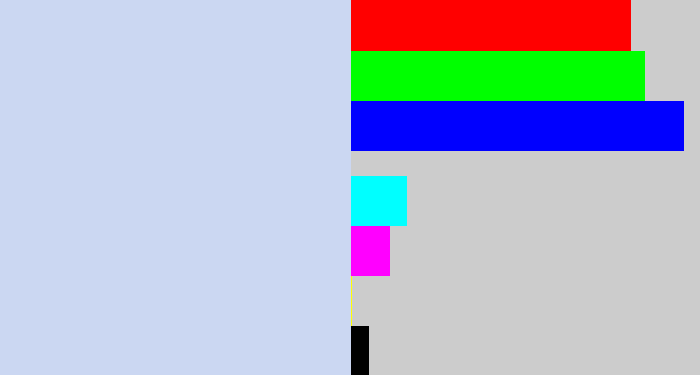 Hex color #cbd7f2 - light periwinkle