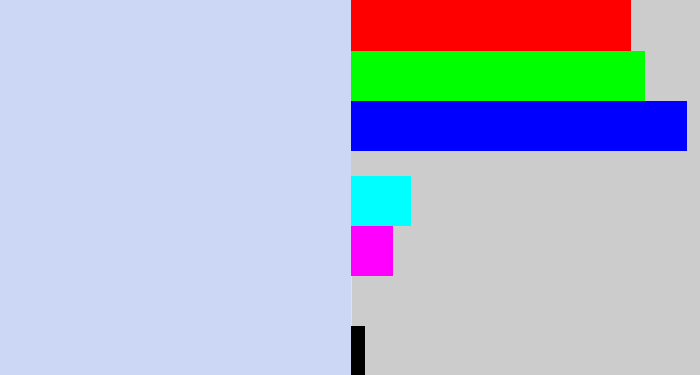Hex color #cbd7f4 - light periwinkle