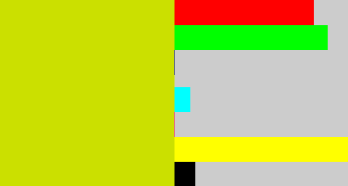 Hex color #cbe000 - greeny yellow