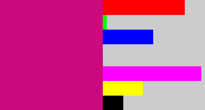 Hex color #cc097d - magenta